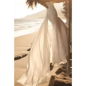 LULU'S SZ 6 white wedding bridal dress lace beaded w train Maxi Dress NEW B95